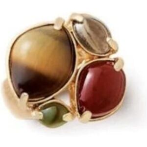 Lia Sophia Gold Ring with Multi-Colored Stones